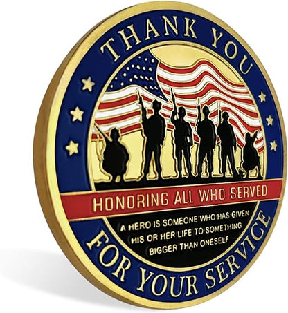 Veterans Challenge Coins - Thank You For Your Service Appreciation