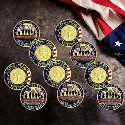 Veterans Challenge Coins - Thank You For Your Service Appreciation